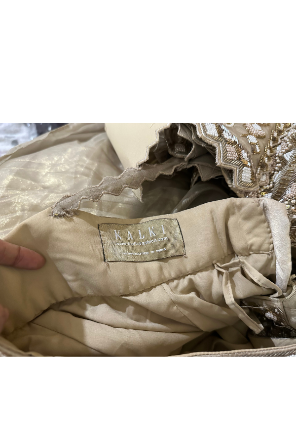 Kalki Gold Cocktail Gown