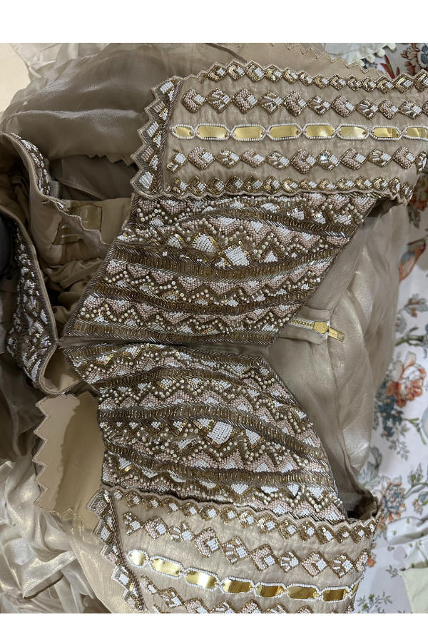 Kalki Gold Cocktail Gown