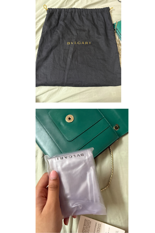 Bvlgari Green Leather Serpenti Forever Shoulder Bag