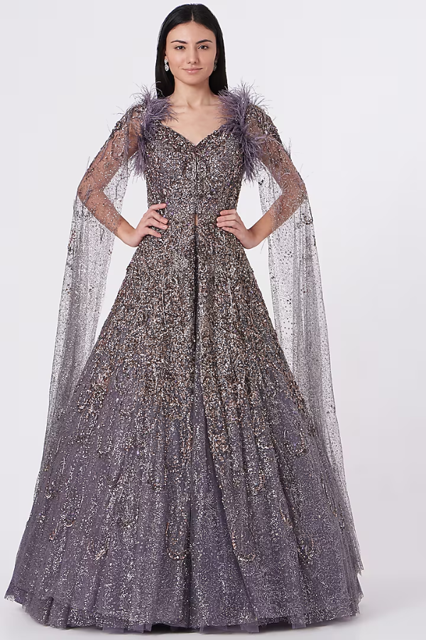 Dolly J  Embellished Jacket Lehenga Set