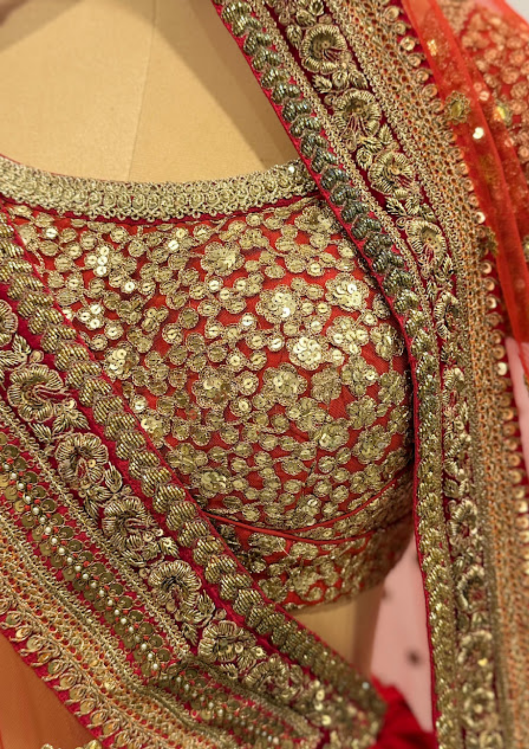 Sabyasachi Regal Red Bridal Lehenga Set