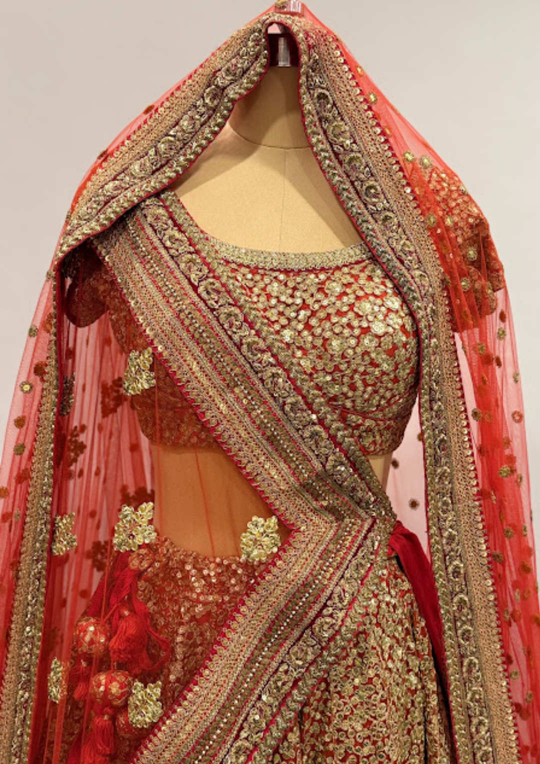 Sabyasachi Regal Red Bridal Lehenga Set