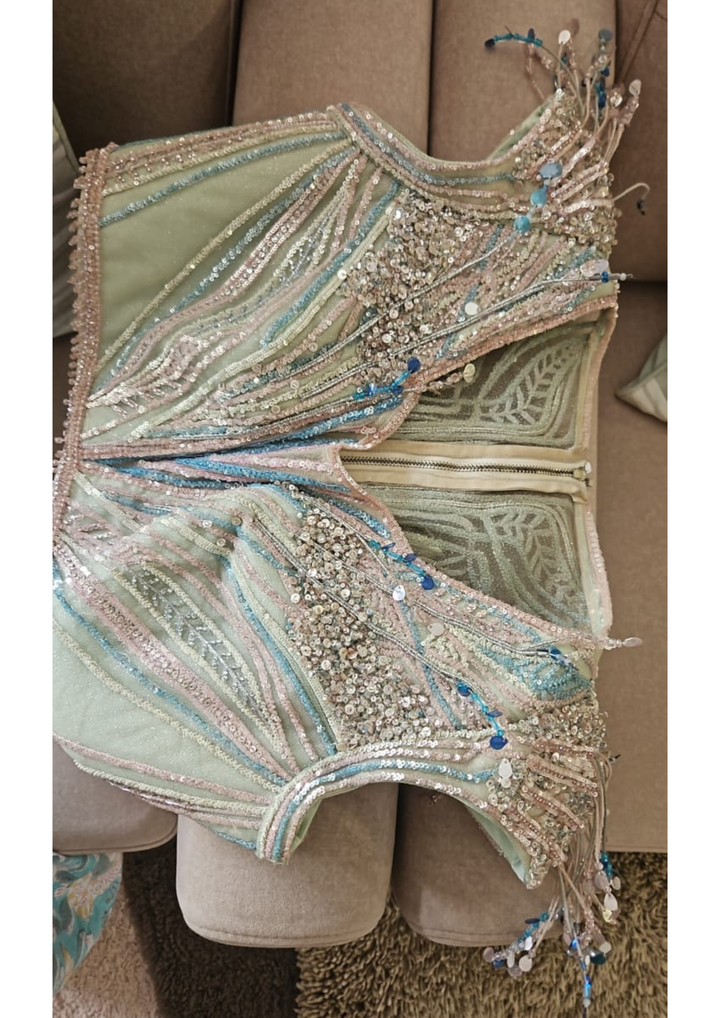 Sulakshana Monga Pastel Butterfly Embellished Lehenga Set