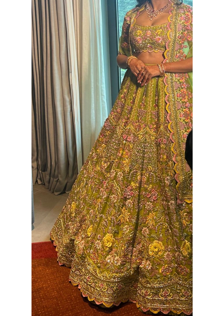 Anushree Reddy Floral Embroidered Lehenga