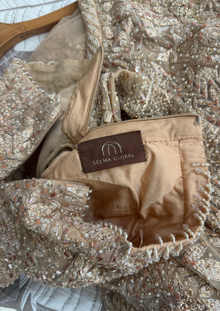 Seema Gujral Gold embellished lehenga set