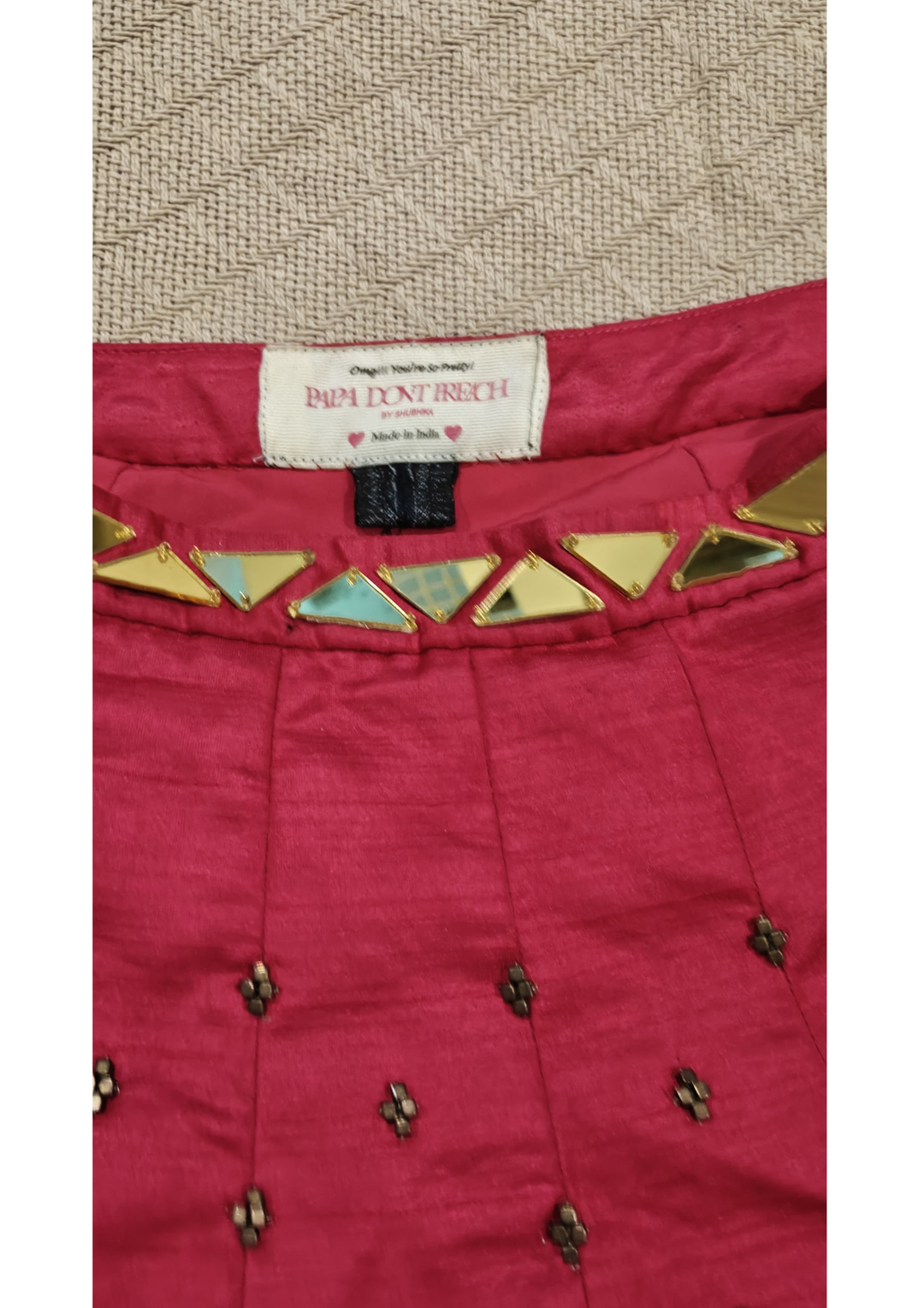 Papa Don't Preach Embellished Skirt set