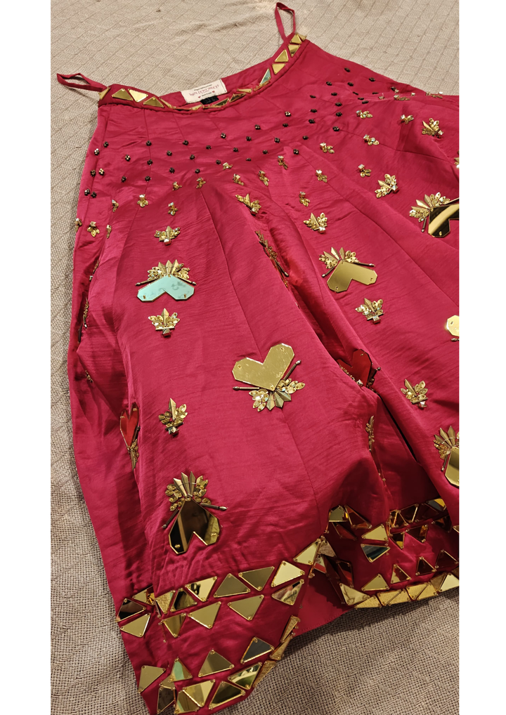 Papa Don't Preach Embellished Skirt set