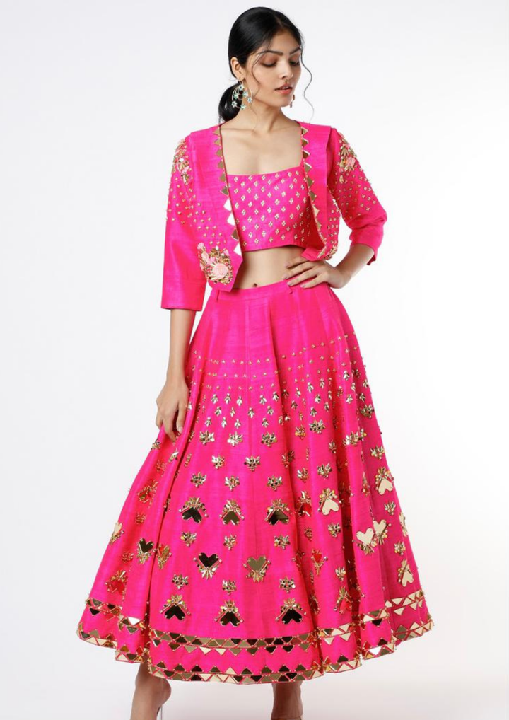 Papa Don't Preach Embellished Skirt set