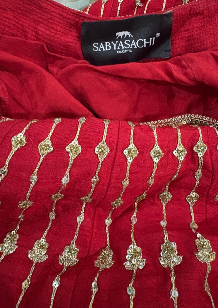 Sabyasachi red Bridal Lehenga Set