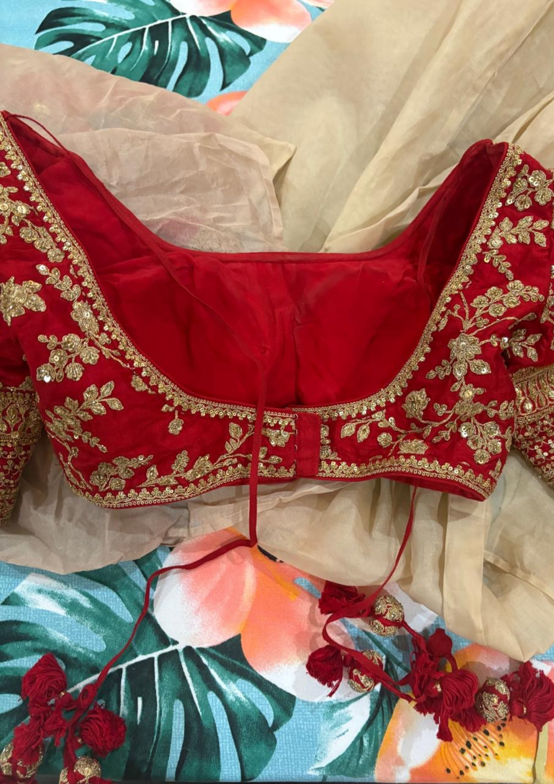 Sabyasachi red Bridal Lehenga Set