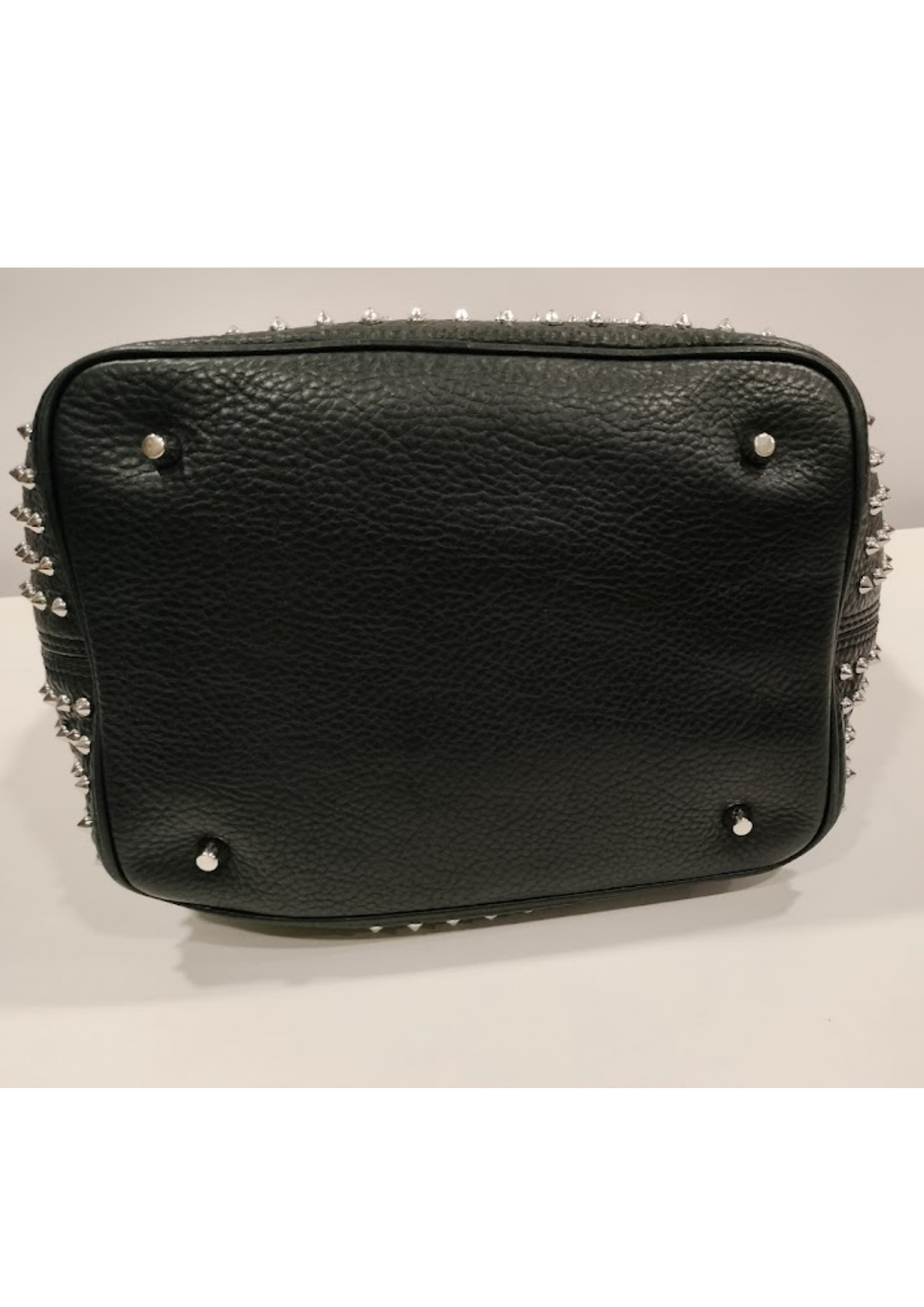 Burberry Black Leather Studded Susanna Bucket Bag