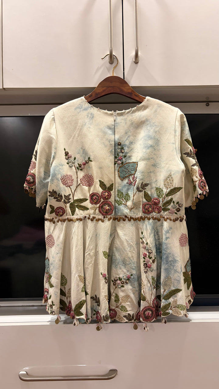 Gazal Gupta Floral Embroidered Peplum Set