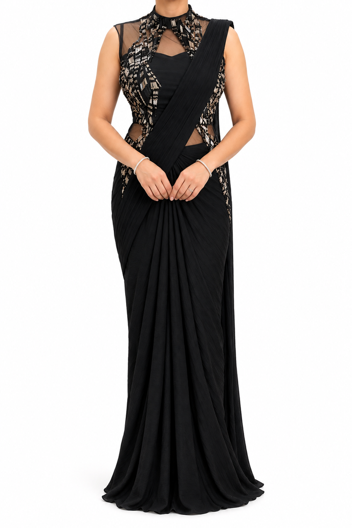 Gaurav Gupta Draped Saree Gown