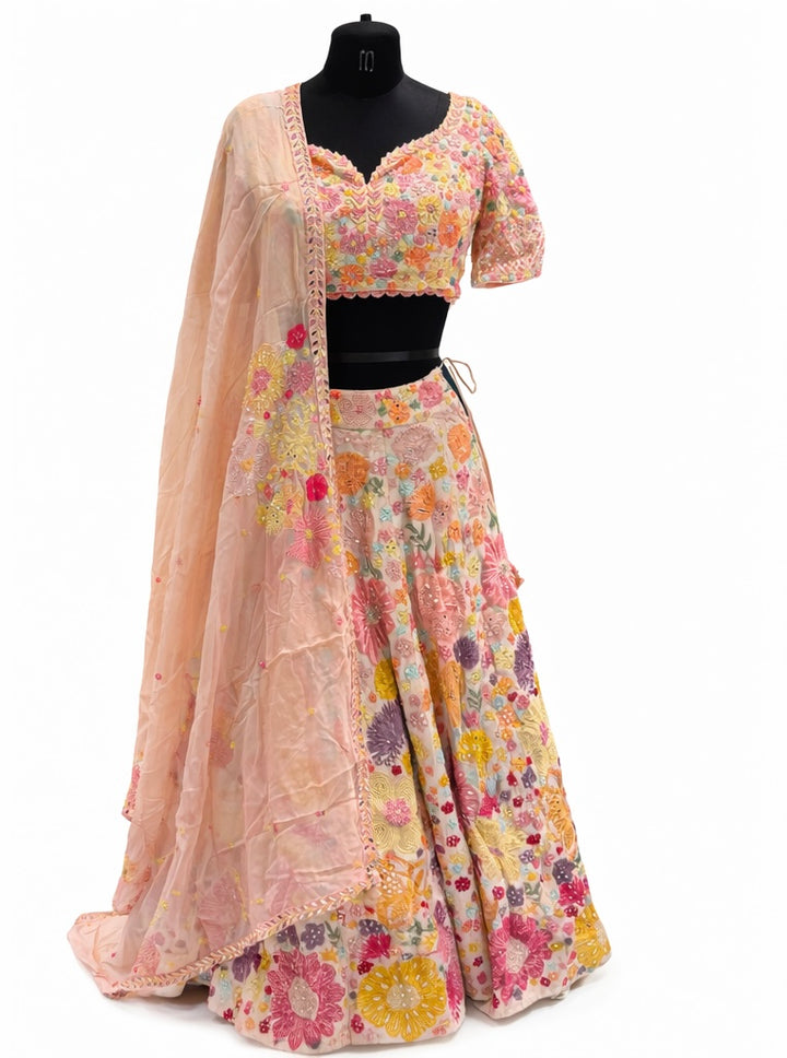 Mishru Floral Embroidered Lehenga Set