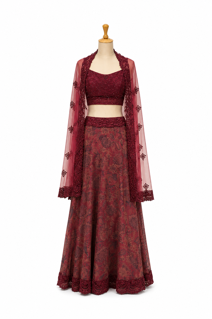 Jade by Monica & Karishma Embroidered Lehenga Set