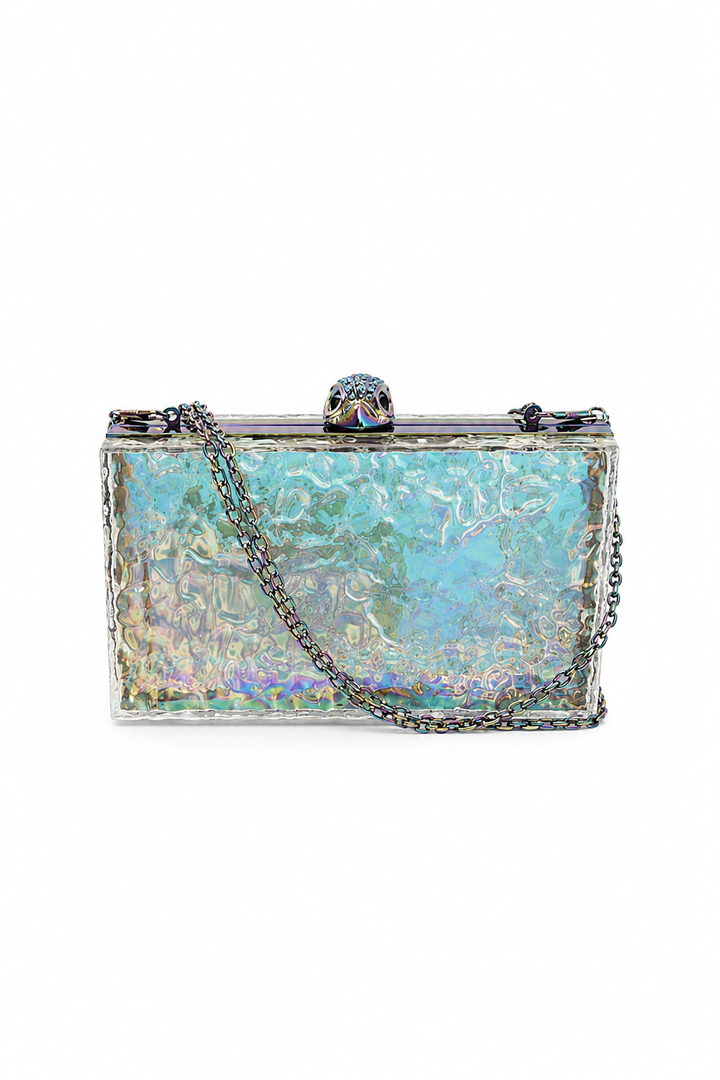 Kurt Geiger Eagle Iridescent Box Clutch