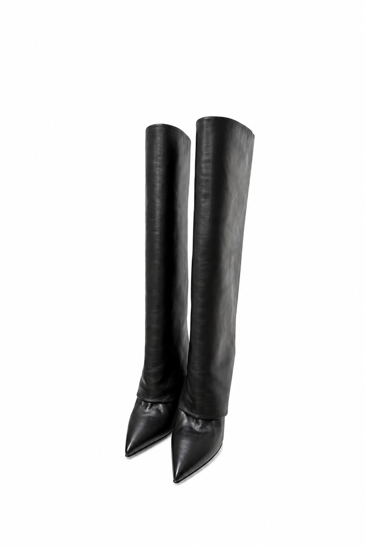 Le Silla 120mm Andy Leather Knee-High Boots Size 37