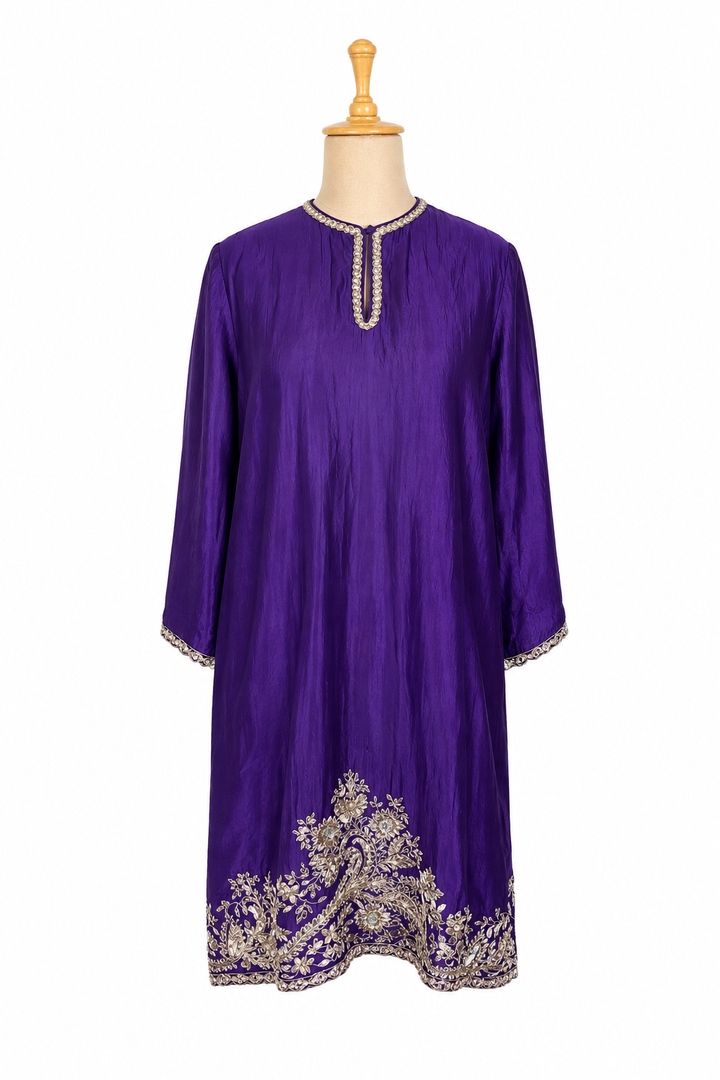 Jayanti Reddy Purple Embroidered Kurta