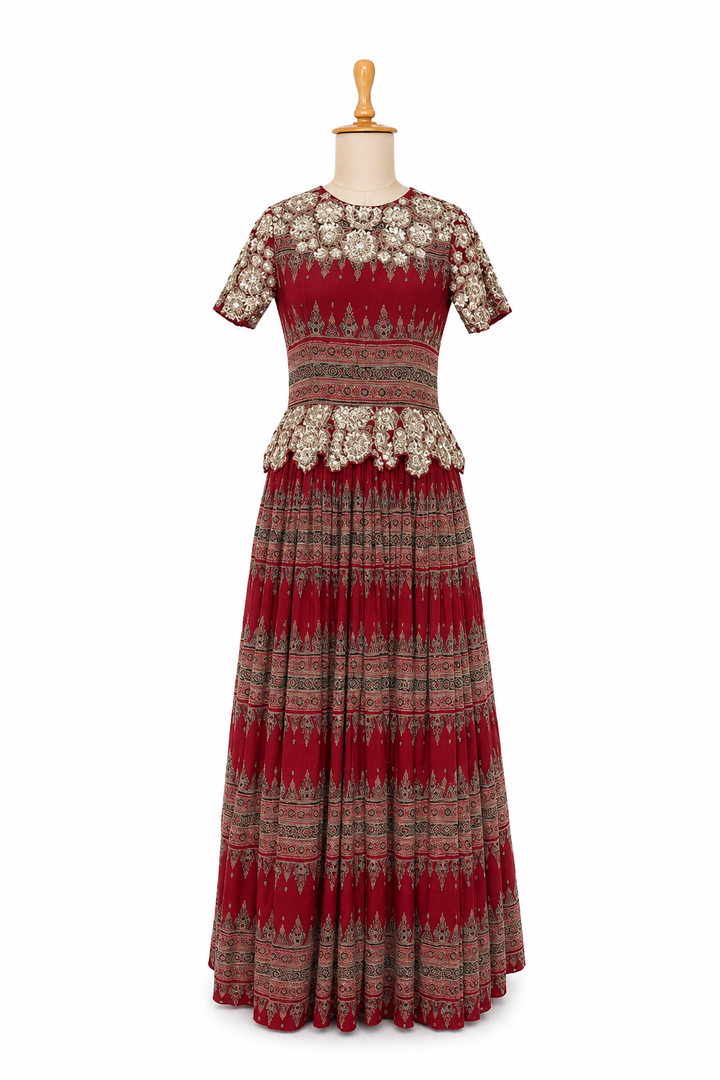 Bhumika Sharma Embellished Red Gown