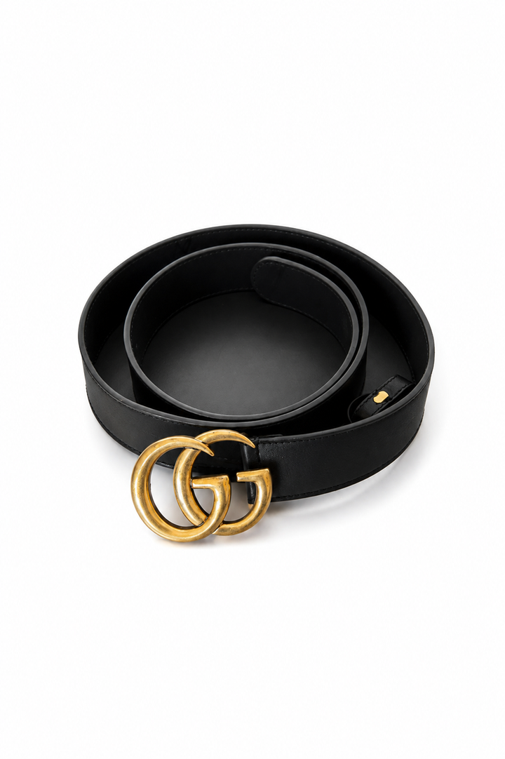 Gucci GG Logo Buckle Belt Size 36