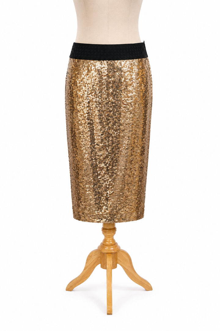 Juicy Couture Gold Sequined Skirt