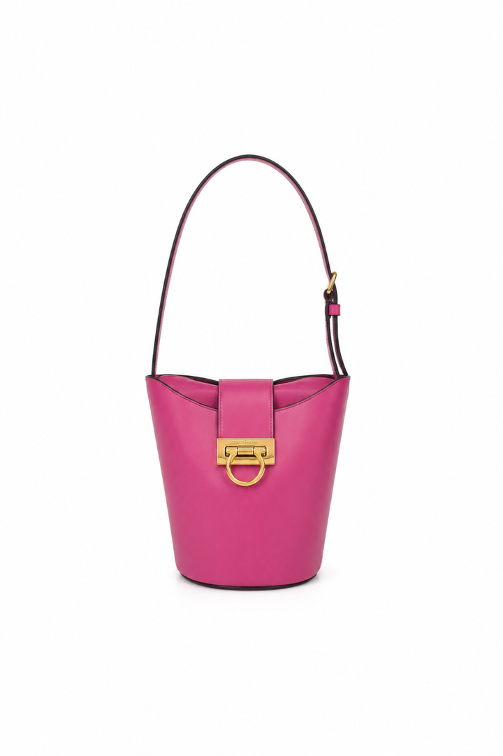 Salvatore Ferragamo Trifolio Pink Small Shoulder Bag