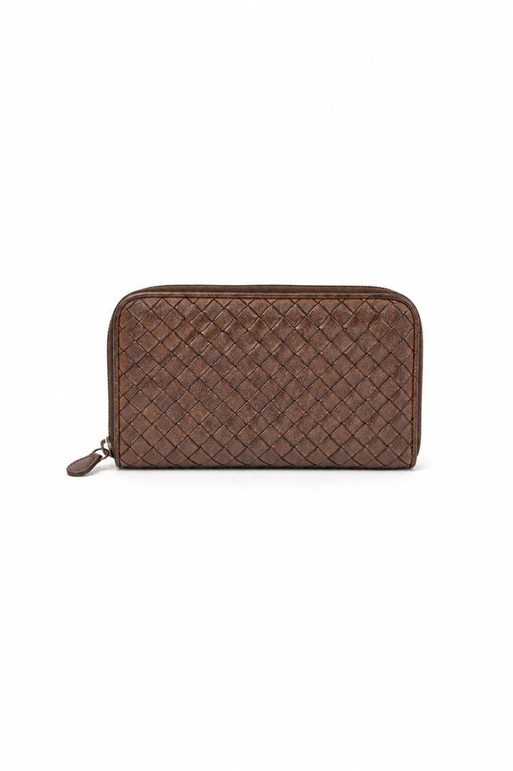 Bottega Veneta Intrecciato Zip Around Wallet