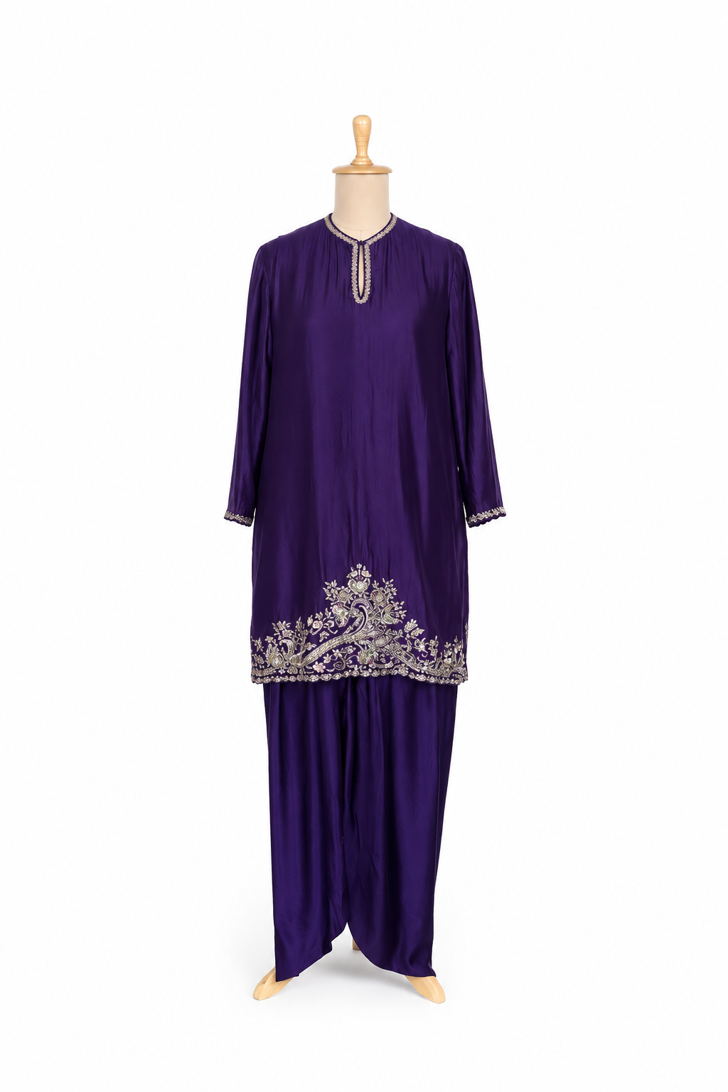 Jayanti Reddy Purple Embroidered Kurta Set