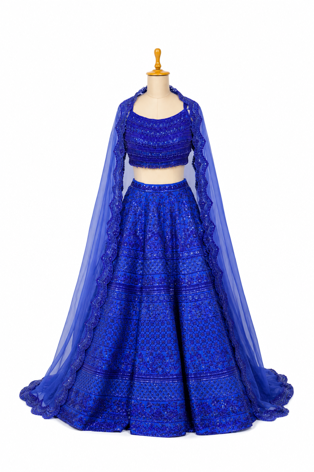Rianta's Royal Blue Embellished Lehenga Set