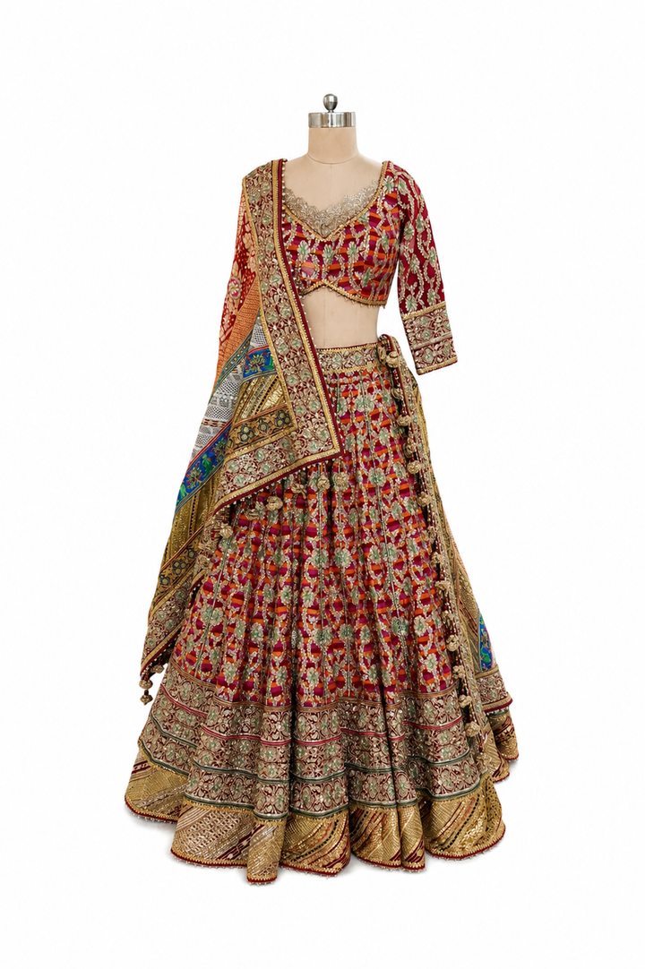 Rimple & Harpreet Multicolour Bridal Lehenga Set