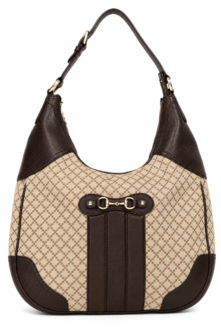 Gucci Diamante Canvas and Leather Catherine Hobo