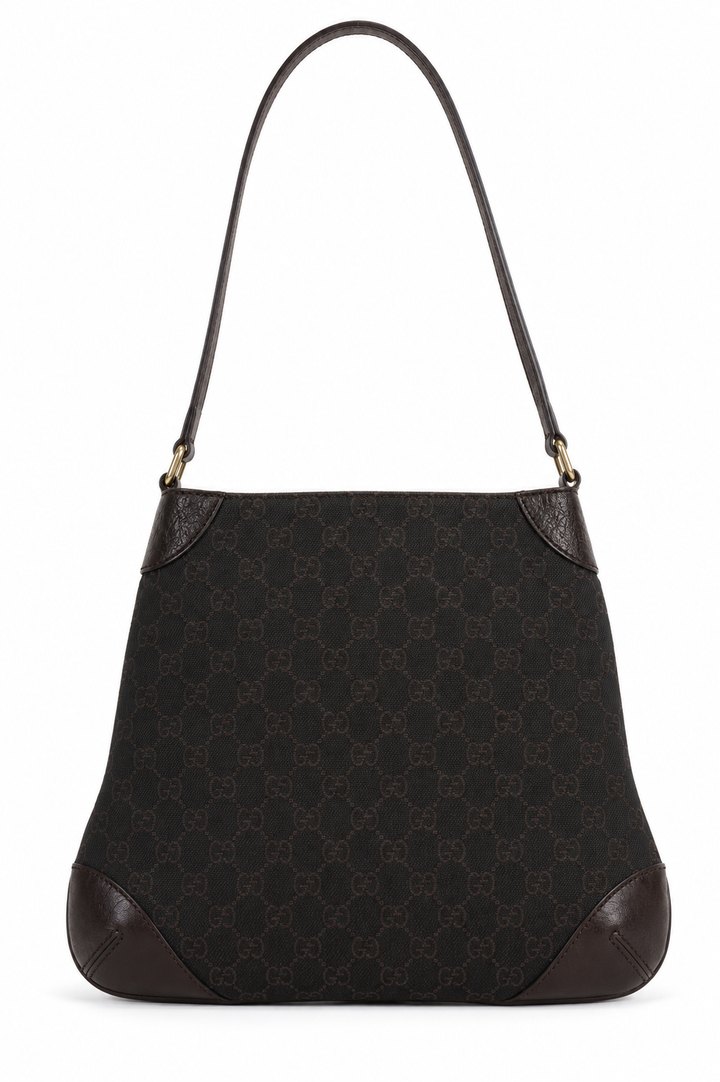 Gucci Black Canvas Guccissima Shoulder Bag