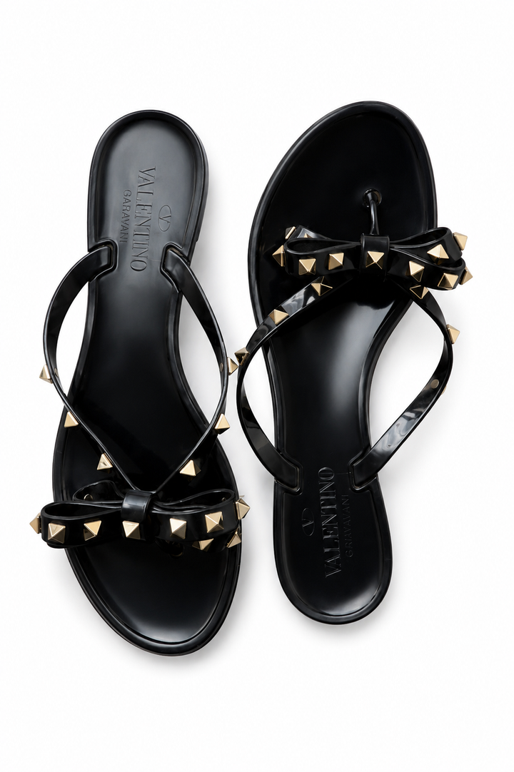 Valentino Garavani Rockstud Rubber Slides Size 38