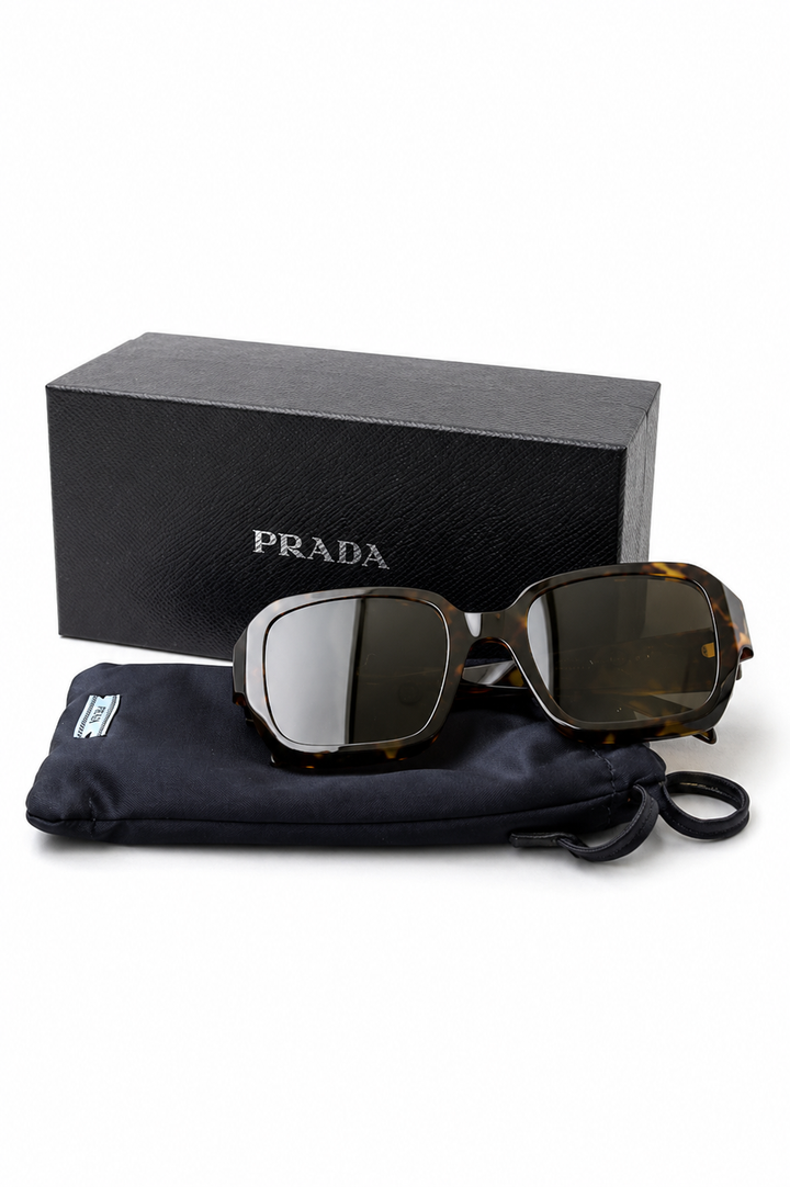 Prada Tortoiseshell Square-Frame Sunglasses