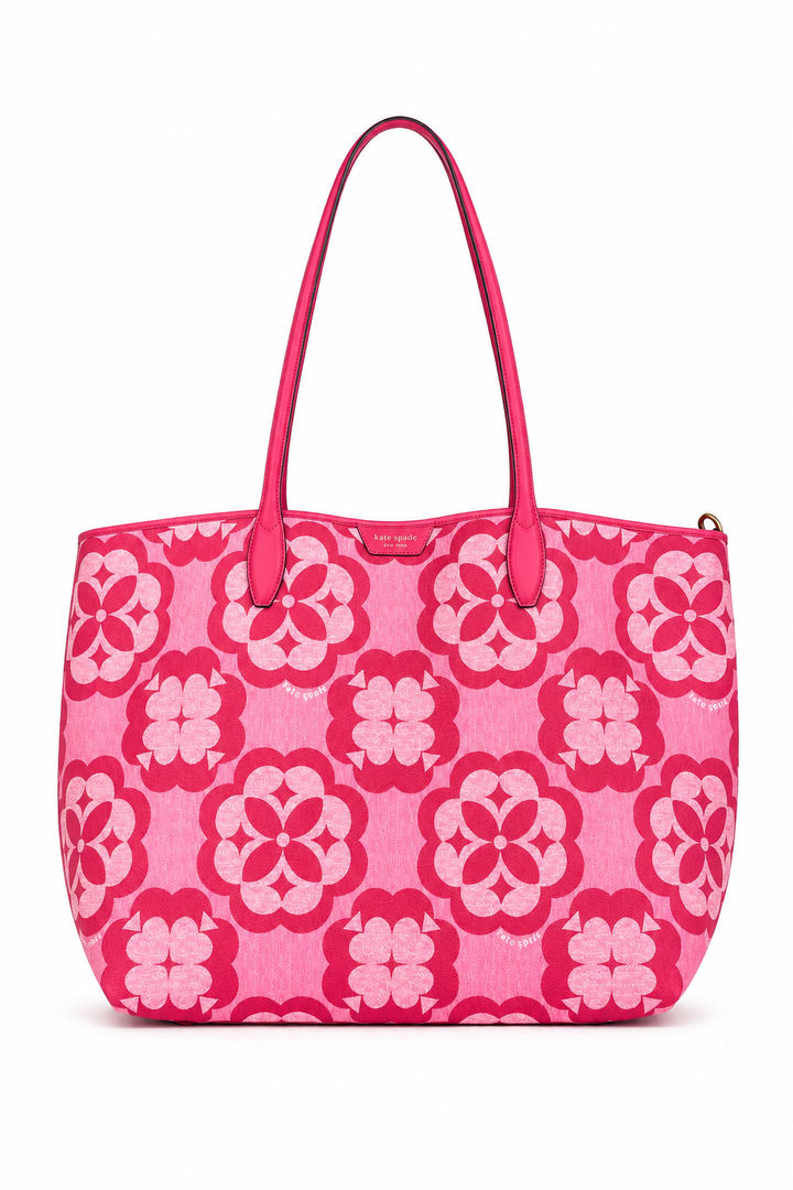 Kate Spade Oversized Spade Flower Monogram Coated Canvas Sutton Large Tote