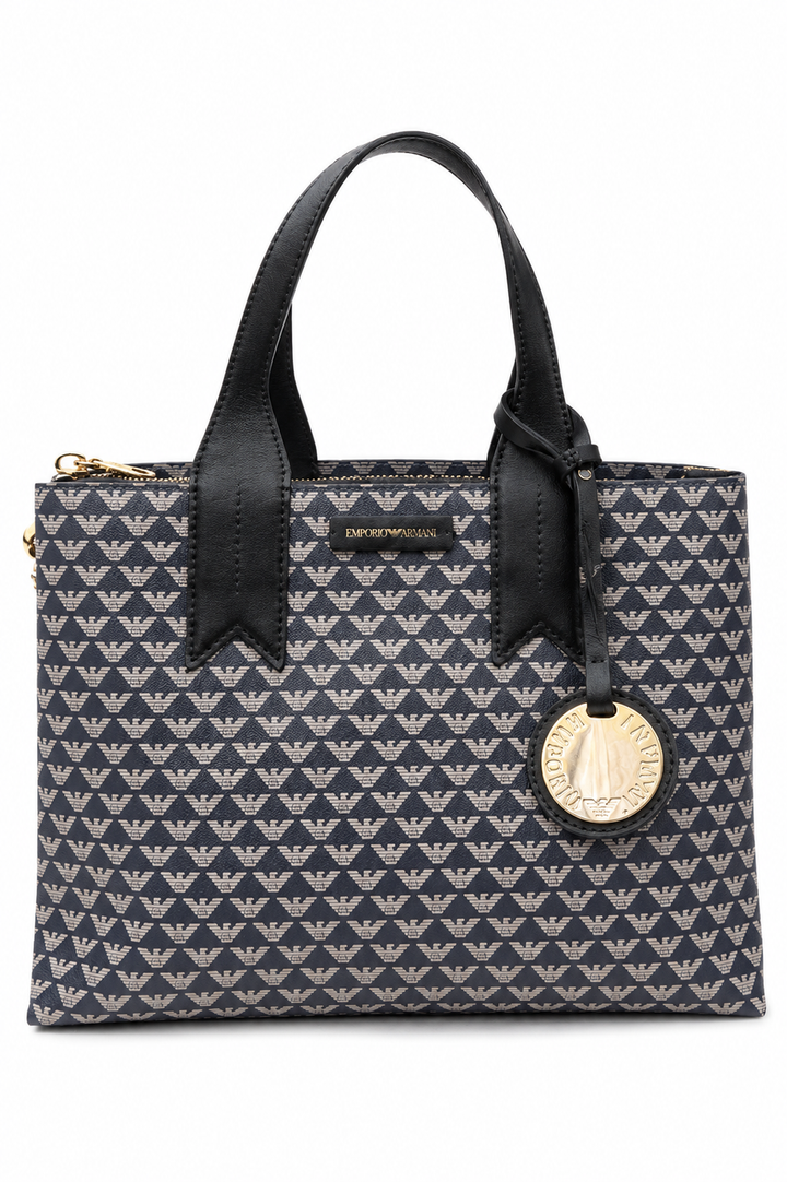 Emporio Armani Women Navy Formal Tote Bag