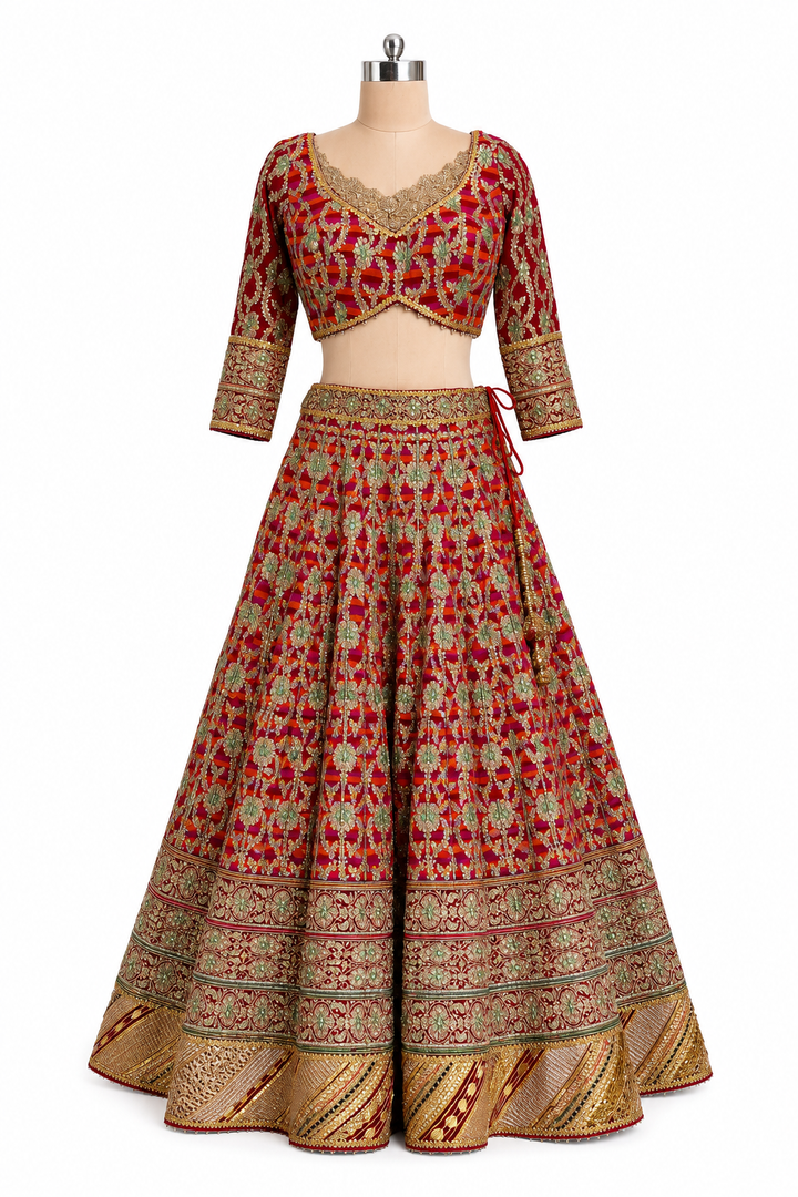 Rimple & Harpreet Multicolour Bridal Lehenga Set