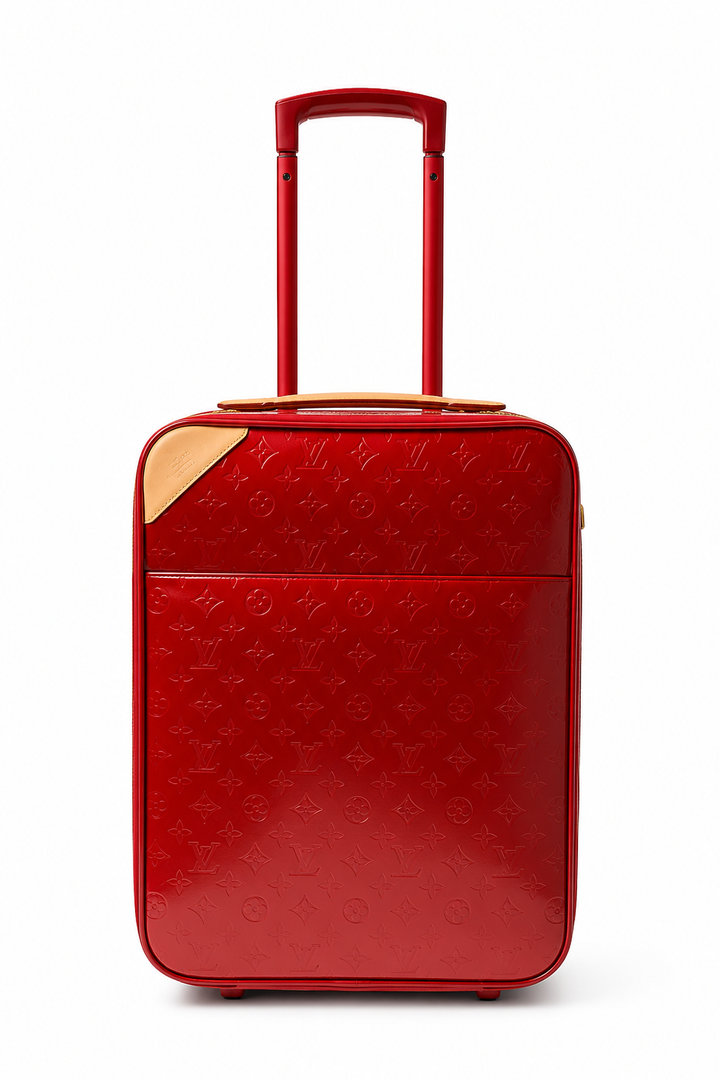 Louis Vuitton Red Monogram Vernis Pegase 45 Luggage