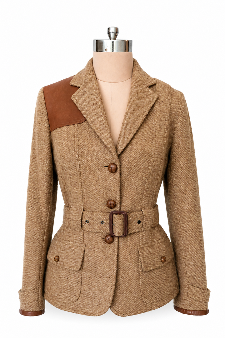 Ralph Lauren Tweed Belted Blazer Jacket