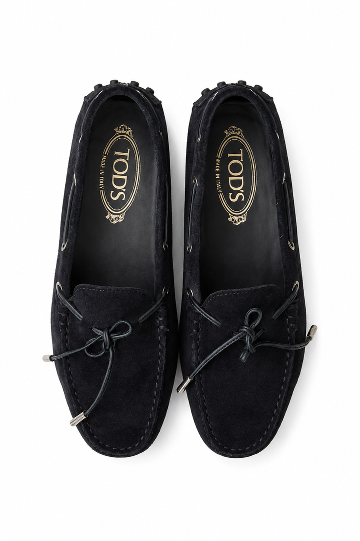 Tod's Black Suede Driving Shoes