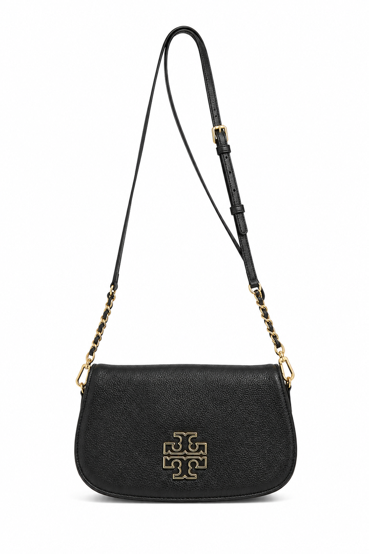 Tory Burch Black Leather Britten Crossbody Bag
