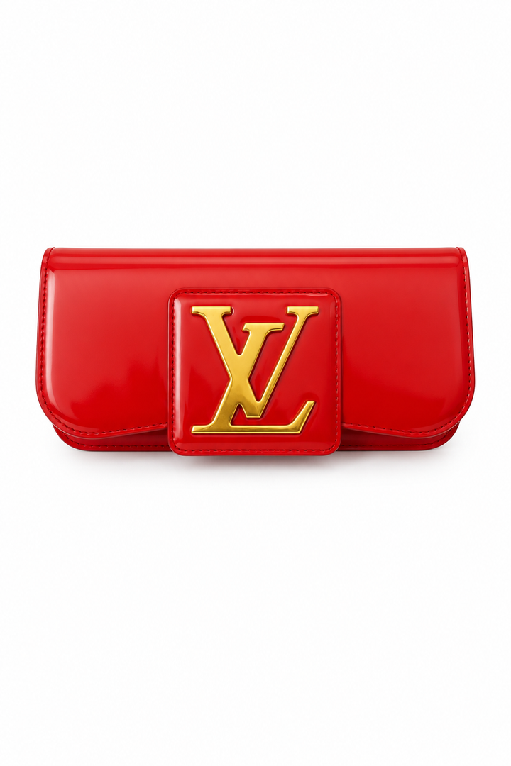 Louis Vuitton Rouge Grenadine Vernis Sobe Clutch