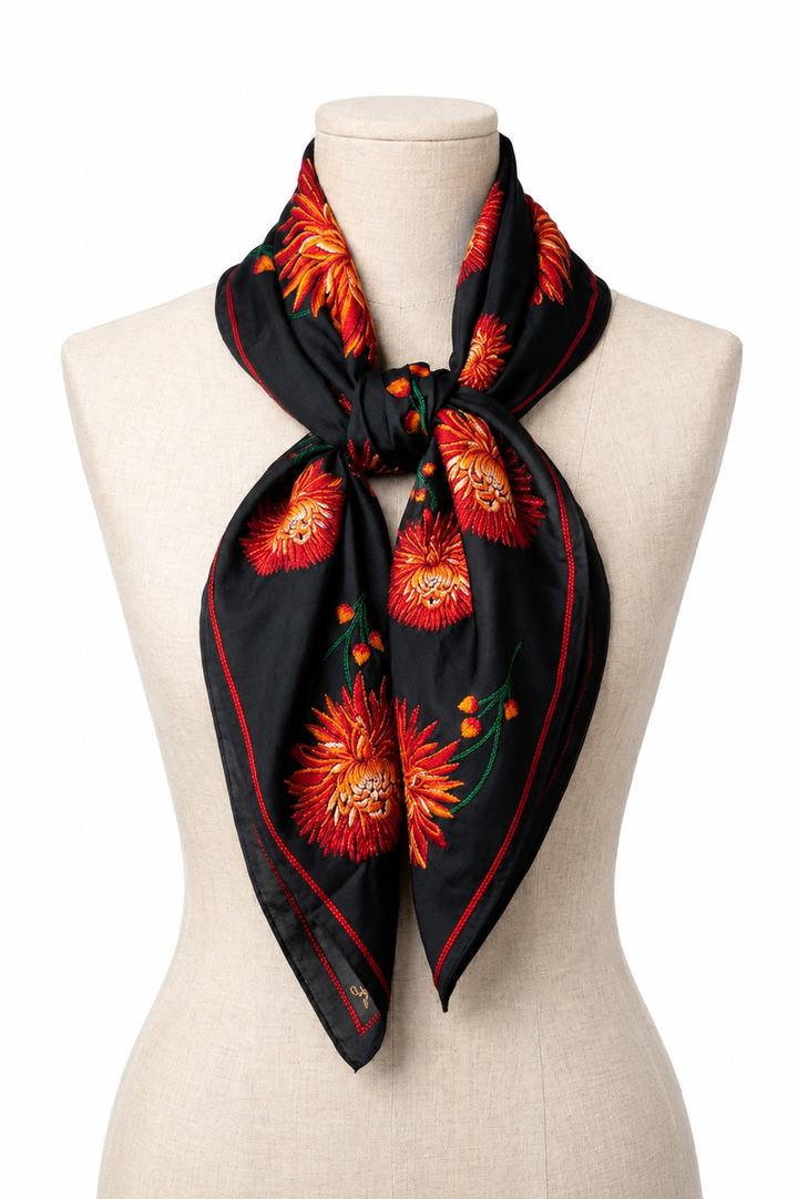Rohit Bal Guldasta Silk Scarf