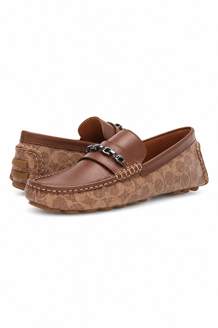 Coach Mott Signature Driver Loafers Size 40