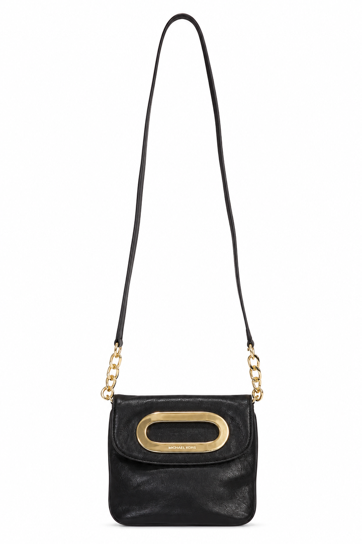 Michael Kors Berkley Black Leather Crossbody