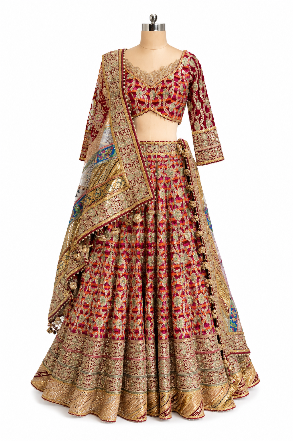 Rimple & Harpreet Multicolour Bridal Lehenga Set