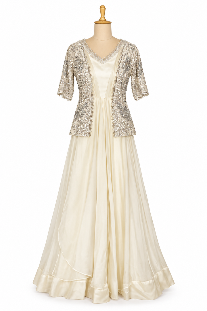 Ridhima Bhasin Embroidered Gown with Jacket