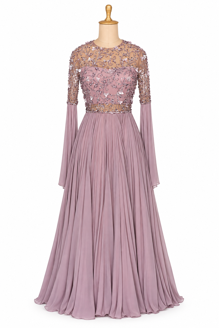 Mahima Mahajan Mauve Embellished Gown
