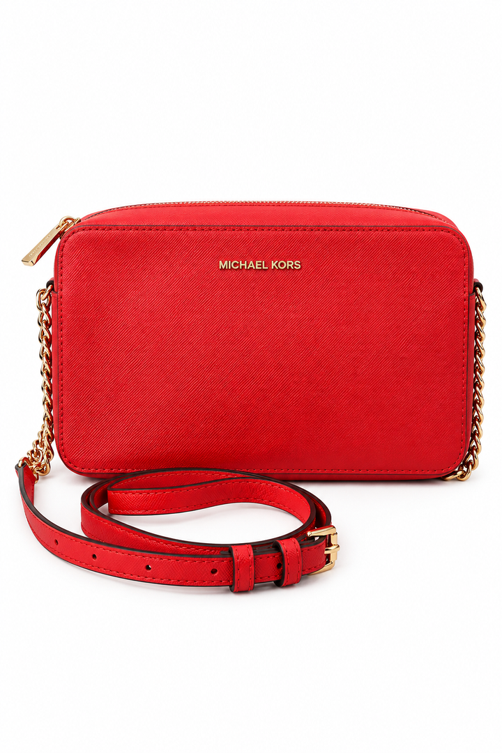 Michael Kors Jet Set Saffiano Leather Crossbody Bag
