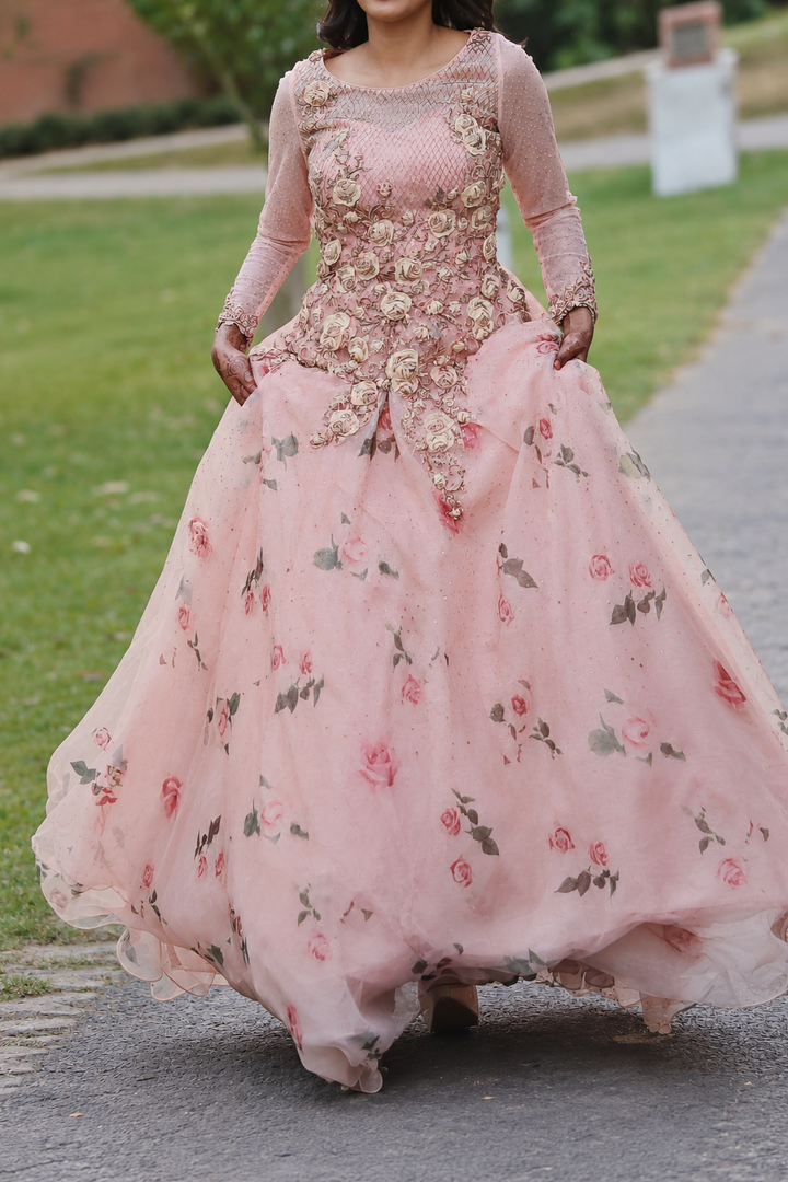 Dolly J Floral Embellished Gown